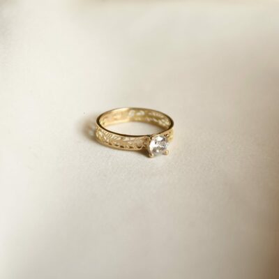 انگشتر طلا حلقه نگین دار