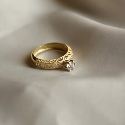 انگشتر طلا حلقه تک نگین