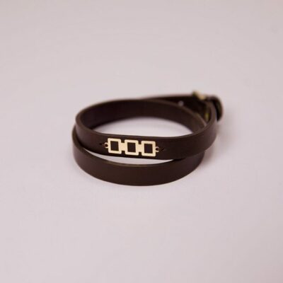 دستبند طلا مردانه ۳ مربع