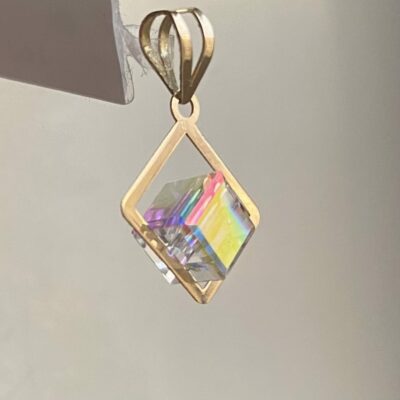 پلاک طلا کیوب شاین ( هفت رنگ)