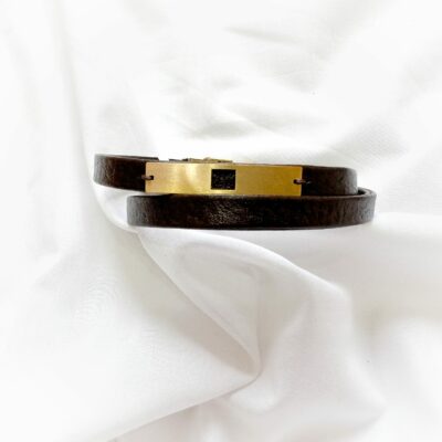 دستبند طلا مردانه تک اسکوئر