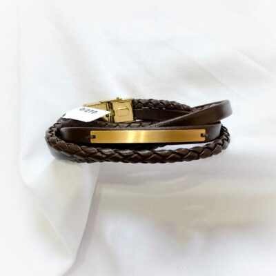 دستبند طلا مردانه ساده