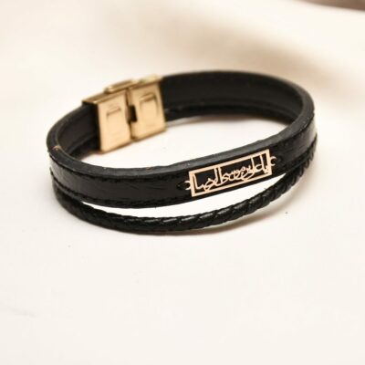 دستبند طلا مردانه یا علی ابن موسی الرضا