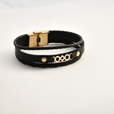 دستبند طلا مردانه آپاتیت