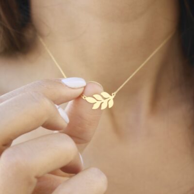 گردنبند طلا برگ زیتون