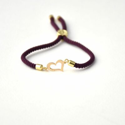 دستبند طلا قلب اریب 2