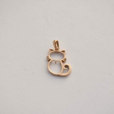 پلاک طلا گربه