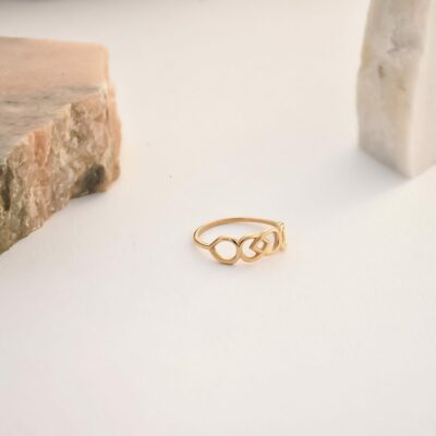 انگشتر طلا مینیمال 3 حلقه