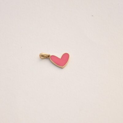 پلاک طلا قلب مینی سرخابی