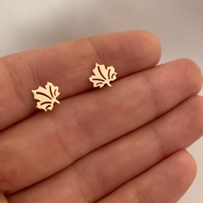 گوشواره طلا برگ انجیر