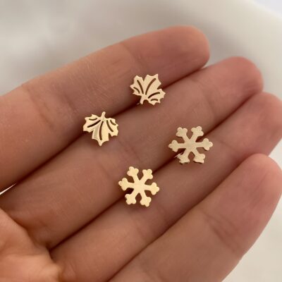 گوشواره طلا برفی