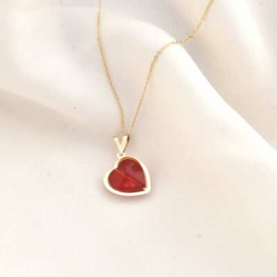 پلاک طلا سواروسکی قلب x