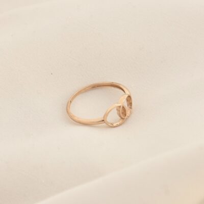 انگشتر طلا دو دایره x