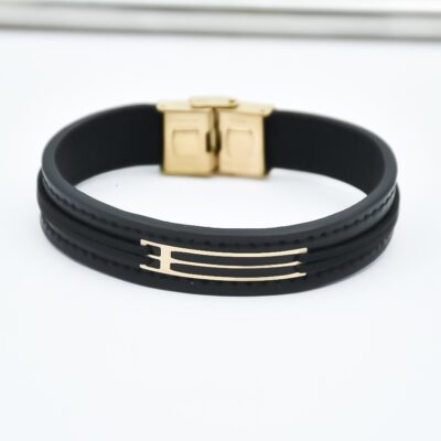 دستبند طلا مردانه دولاین