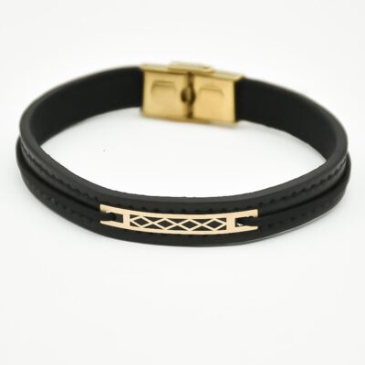 دستبند طلا مردانه 5 لوزی