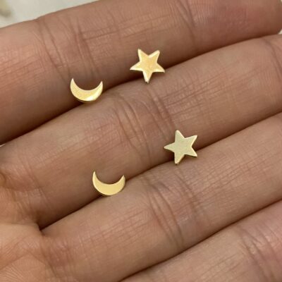 گوشواره طلا ماه و ستاره