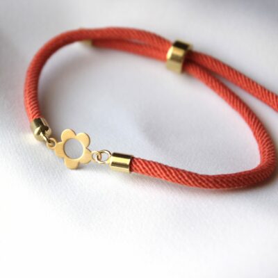 دستبند طلا گلی