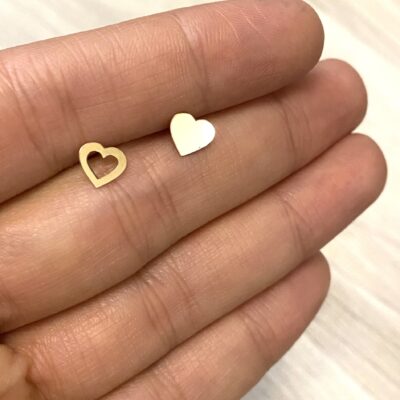 گوشواره طلا قلب به قلب