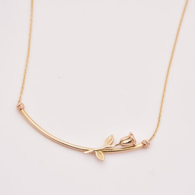 گردنبند شاخه گل رز