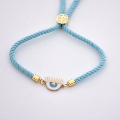 دستبند طلا چشم فیروزه