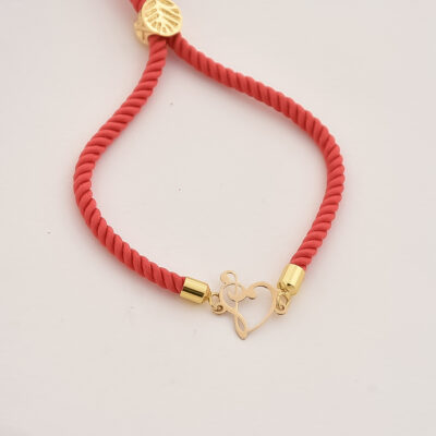 دستبند طلا قلب و سل