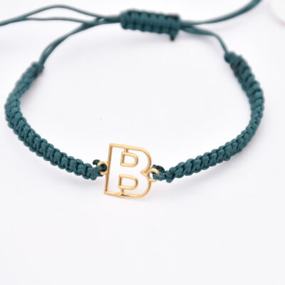 دستبند طلا حرف B