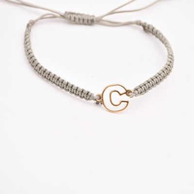 دستبند طلا حرف C