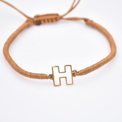 دستبند طلا حرف H