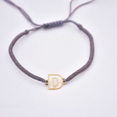 دستبند طلا حرف D