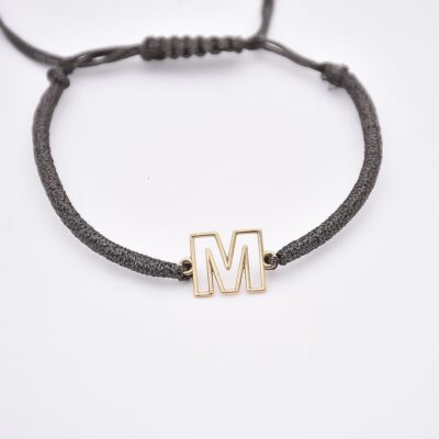 دستبند طلا حرف M