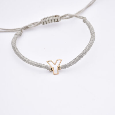 دستبند طلا حرف Y