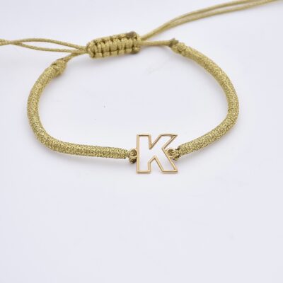 دستبند طلا حرف K