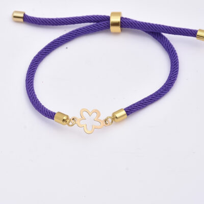 دستبند طلا گل‌پر