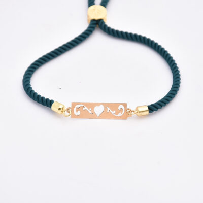 دستبند طلا قلب رونده