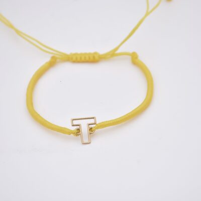 دستبند طلا حرف T