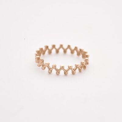 انگشتر طلا زیگزاگی