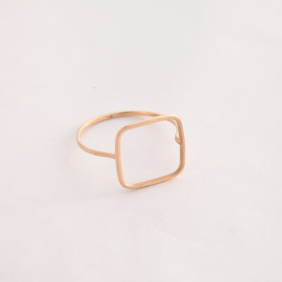 انگشتر طلا مینیمال مربع