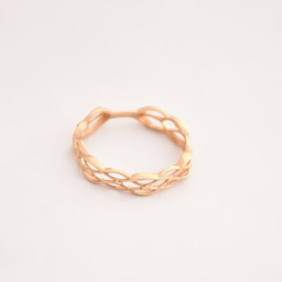 رینگ طلا موج