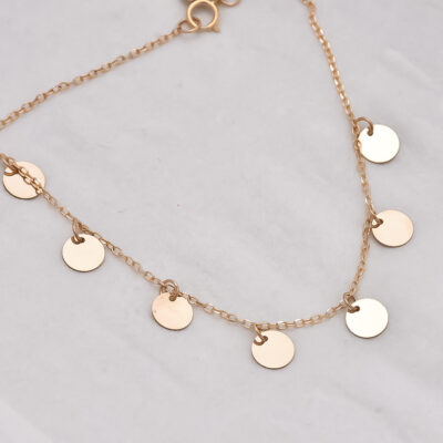 دستبند طلا رکو پولکی