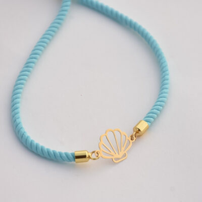 دستبند طلا صدفی