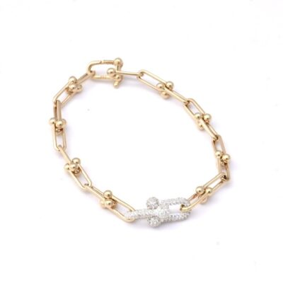 دستبند طلا نگین تیفانی