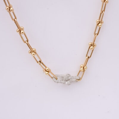 گردنبند طلا نگین تیفانی