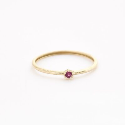 انگشتر طلا مینیمال نگین دار