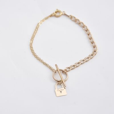 دستبند طلا قفل کارتیر