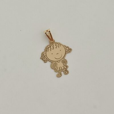 پلاک طلا کرلی گرل