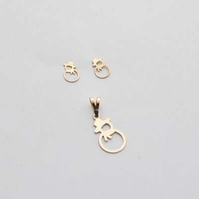 نیم ست طلا آدم برفی ۲