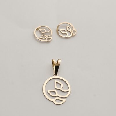 نیم ست طلا شاخه