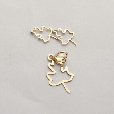 نیم ست طلا برگ پاییزی