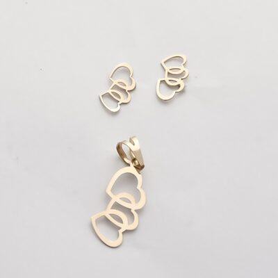 نیم ست طلا تری لاو