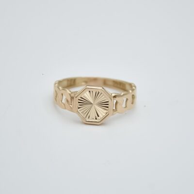 انگشتر طلا 8 ضلعی تراش